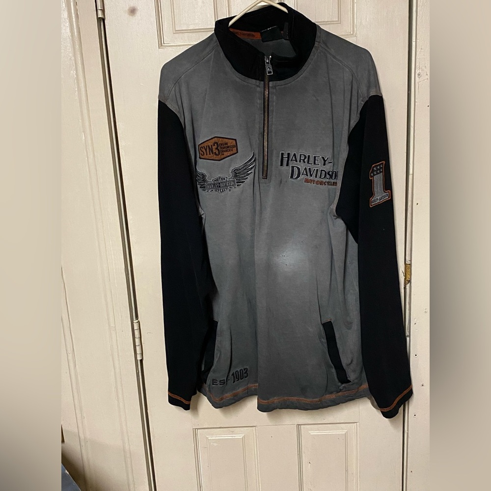 Authentic Harley Davison half zip pullover sweatshirt